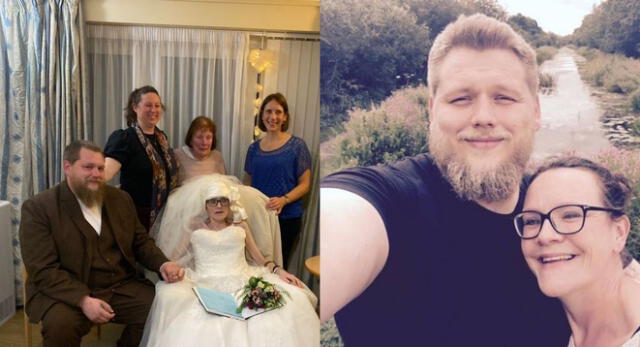 Lamentable. Pareja se casó días antes de que la novia muera de cáncer de mama. (Foto: Daily Mail)