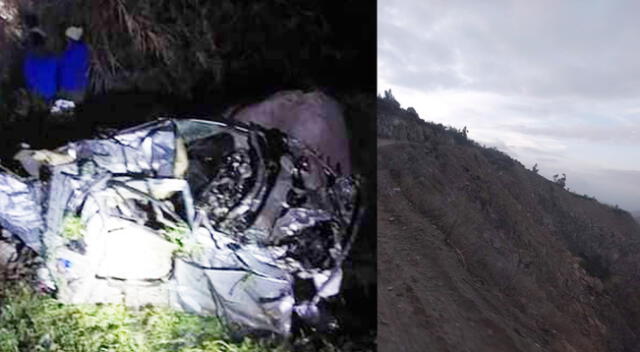 Vehículo rodó por barranco de unos 200 metros en la carretera a Ispacas - Condesuyos.
