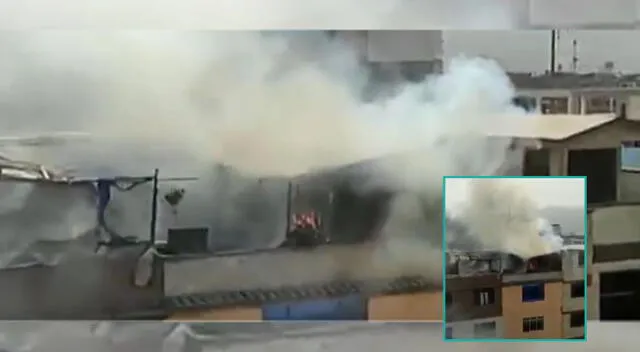 Incendio en vivienda de Los Olivos.