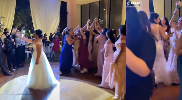 Particular escena durante una fiesta de matrimonio se hizo viral en las redes sociales.