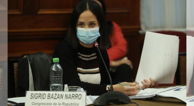 Sigrid Bazán lanzó comentario a congresistas que no la dejaron hablar durante sesión del pleno del Congreso.