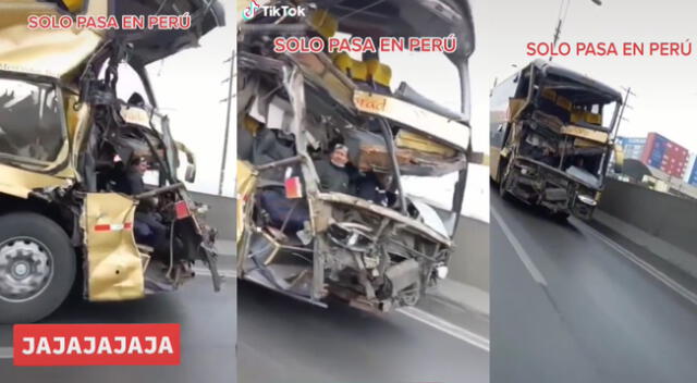 Peculiar video del bus se hizo viral en las redes sociales.
