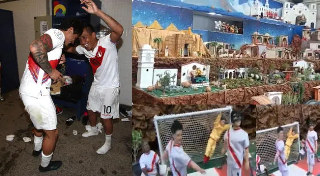 Singular Nacimiento de Navidad con jugadores de la selección peruana es la atracción en Arequipa.