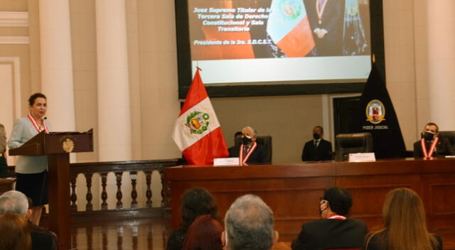 Presidenta del Poder Judicial realizó ceremonia en Palacio de Justicia