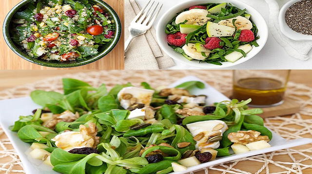 Ensaladas saludables para la cena de Navidad.