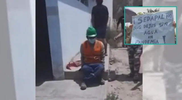 Vecinos atan y secuestran a trabajador de Sedapal en Carabayllo.