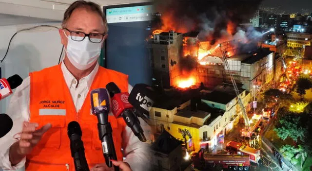 Alcalde de Lima, Jorge Muñoz se negó a dar detalles sobre la galería que se incendió la noche del jueves 30 de diciembre