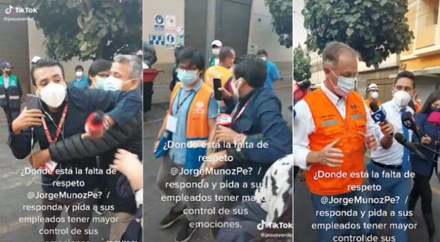 Reportero de Exitosa fue afectado por la seguridad de Muñoz.
