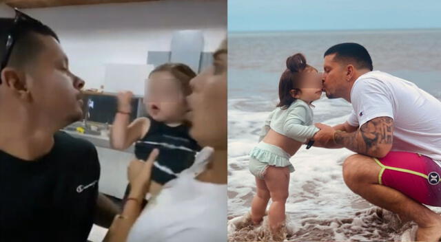 Mario Hart: Su hija se niega a darle un beso mientras la graban