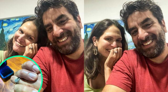 La periodista de Latina, Lorena Álvarez, compartió imágenes de su pedida de mano y se mostró muy emocionada de dar este paso con su novio Álvaro Sarria.
