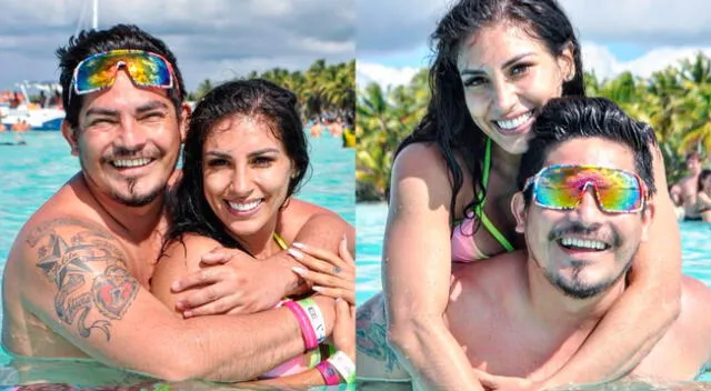 El actor Erick Elera y la chica reality Allison Pastor viven vacaciones de ensueño con sus hijos en Punta Cana.