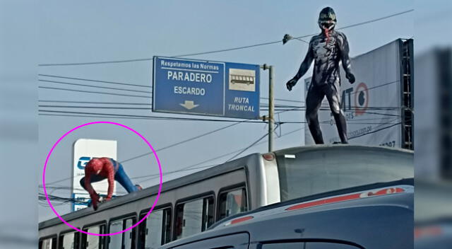 Spider-Man y Venom peruanos se hicieron virales en Twitter.