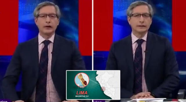 Federico Salazar y su reacción EN VIVO ante el fuerte sismo ocurrido en Lima.