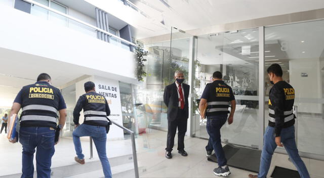 Fiscalía y la policía anticorrupción ingresan a oficina de Miraflores.
