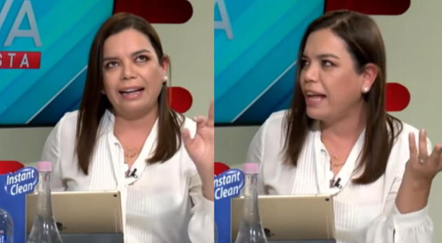 Milagros Leiva se equivoca durante programa en vivo al querer pronunciar “ciminalización”.