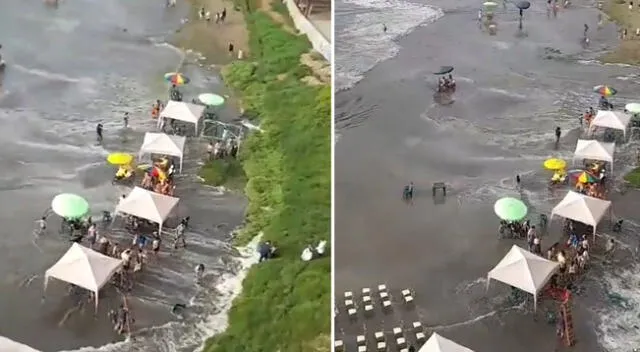 Viral: oleajes anómalos casi arruina boda en la costa peruana y video es furor en TikTok