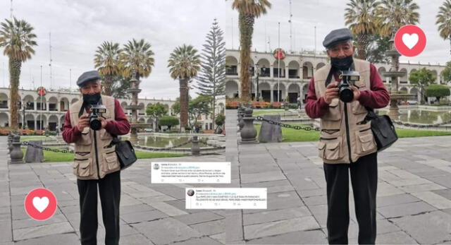 Para llorar. El caso de un abuelito fotógrafo en Arequipa ha tocado los corazones en las redes sociales.