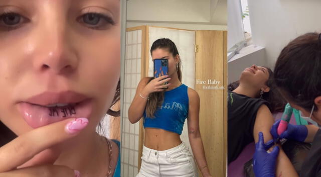 La modelo Flavia Laos mostró que en el interior de los labios se tatuó “bite me” y dio que hablar entre sus seguidores de redes sociales. ¿Será una indirecta?
