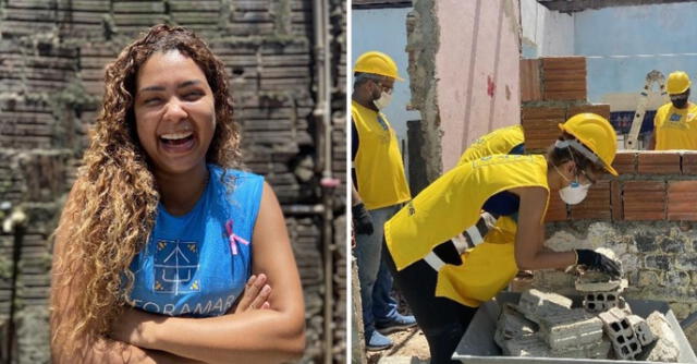 Ingeniera brasileña renueva casas de familias necesitadas de forma gratuita en su pueblito.