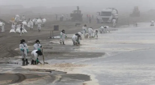Repsol asegura que desplegó 1,350 personas “capacitadas” para limpieza tras derrame de petróleo