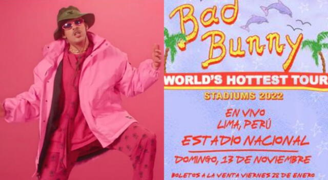 El popular intérprete de "Yo perreo sola", Bad Bunny, llega a Lima en unos meses, así lo confirmó al anunciar las fechas de su nueva gira.