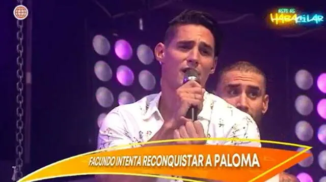 Facundo González le dedicó la canción “Por ese palpitar” a Paloma Fiuza. Foto: captura Esto es Habacilar/América