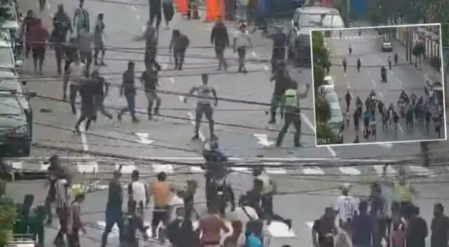 Barristas sembraron el terror en calles de Jesús María la tarde de este miércoles.