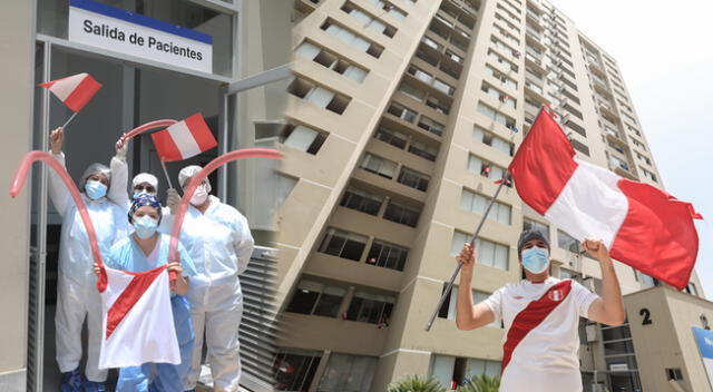 Pacientes COVID-19 alentaron a la selección peruana desde Villa Panamericana.