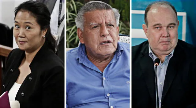 Keiko Fujimori, César Acuña y Rafael López Aliaga postularon a la presidencia de la República en estas últimas elecciones generales.