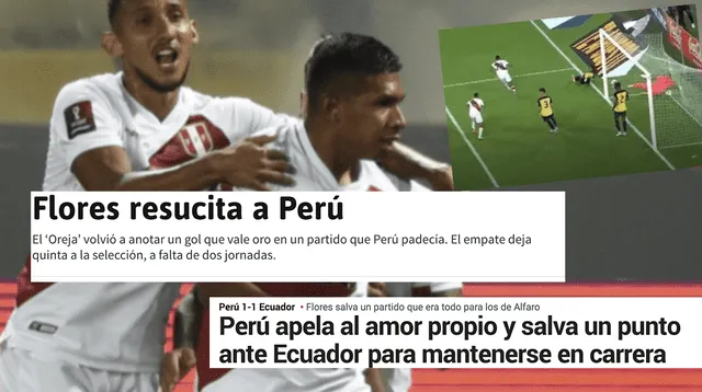 Así informó los medios internacionales el empate de Perú ante Ecuador en el Nacional.