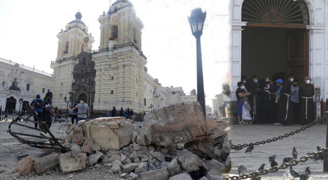 ProLima irrumpió en Plazuela San Francisco y demolió muro perimétrico pese a la oposición de padres franciscanos.