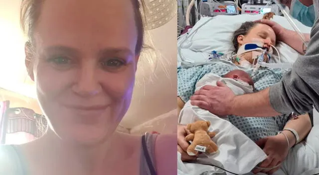 Amber Pendlebury tuvo dos ataques cardíacos fatales después de dar a luz a su tercer hijo.