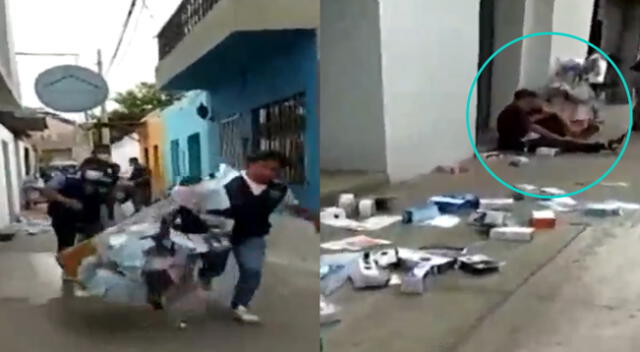 Mujer queda herida tras agresión de fiscalizadores que se llevaron sus mascarillas.