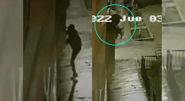 Delincuente trepó fachada para robar en una casa de la calle Calos Lizón, en Comas.