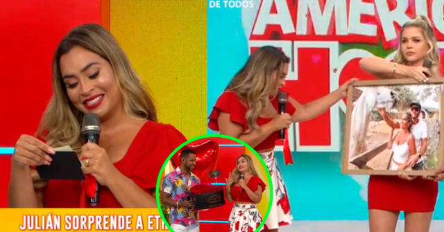 Ethel Pozo se quebró en vivo al ver los hermosos detalles que recibió de Julián Alexander.