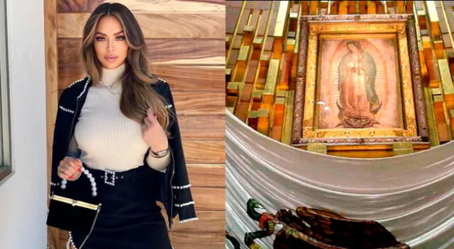 La influencer Sheyla Rojas hizo un recorrido por la Basílica de la Virgen de Guadalupe y fue bendecida por un padre.