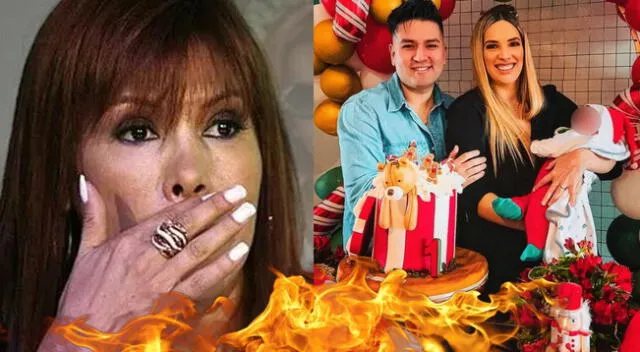 Magaly Medina ya no quiere ser madrina del hijo de Deyvis Orosco y Cassandra Sánchez.