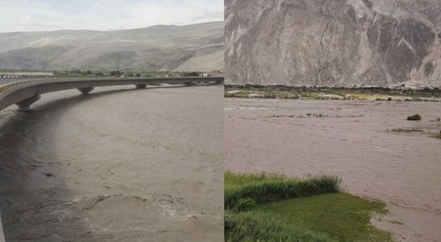 Río podría desbordarse y afectar a poblaciones agrícolas.