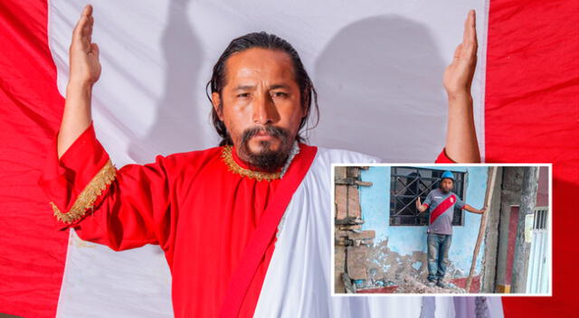 Fanáticos del Fútbol del Perú evidenció al ‘Hincha israelita’ trabajando como albañil en la construcción de una casa .