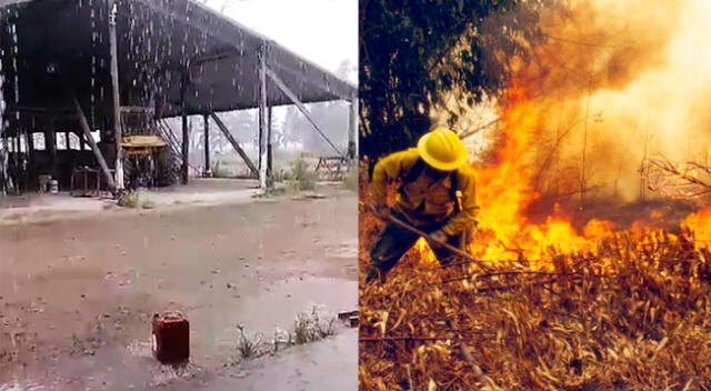 Incendio en Corrientes, Argentina.