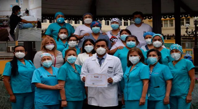 El equipo en pleno  al servicio de los pacientes