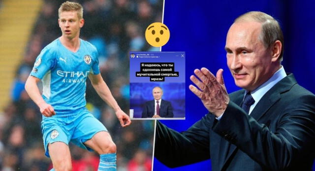 Oleksandr Zinchenko hizo publicación en red social dedicada a Vladimir Putin y después lo borró.