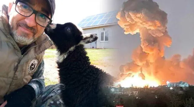 Dueño de refugio se queda junto a sus animales a pesar de los bombardeos de Rusia
