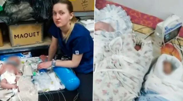 En Dninpro un hospital infantil trasladó a los bebés a un refugio antiaéreo improvisado en un nivel inferior del edificio.