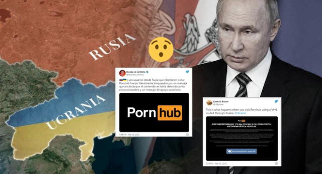Página para adultos habría bloqueado a los usuarios de Rusia como apoyo hacia Ucrania.