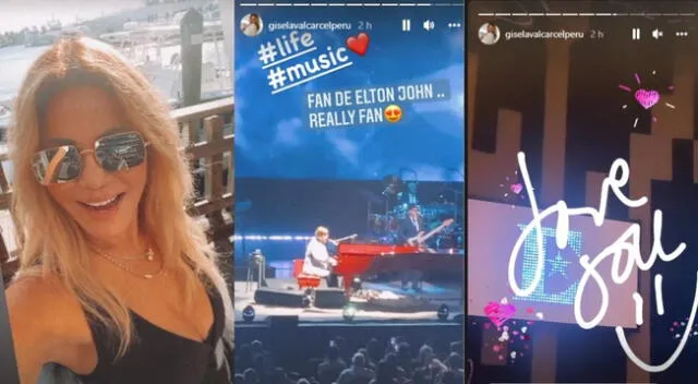 Gisela Valcárcel va al concierto de Elton Jhon en Hollywood