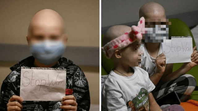 Niños ucranianos con cáncer quieren que termine la guerra.