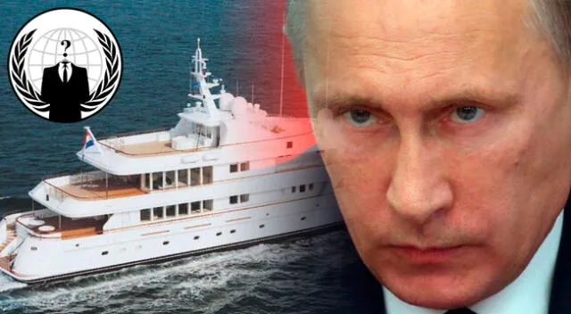 Anonymous pcambió el nombre del yate del presidente ruso Vladimir Putin.