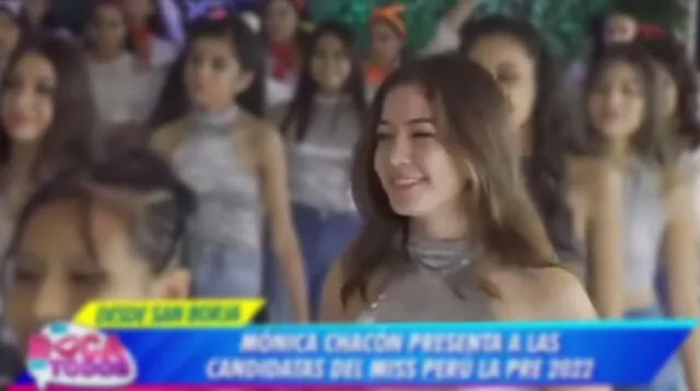 Kyara Villanella destacó en los ensayos de baile para Miss Perú La Pre. Foto: captura América TV