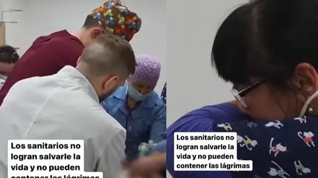 Médicos lloran al tratar de salvar la vida de una niña, de 6 años, víctima de un ataque ruso. Foto: captura video/El Mundo